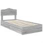 Preview: Aufbewahrungsbett Graues Sonoma 70 x 190 cm Holzwerkstoff