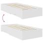 Preview: Bettrahmen mit Kopfteil Weiß 75 x 190 cm Holzwerkstoff