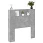 Preview: Kopfteil Beton Grau 100 x 16,5 x 103,5 cm Holzwerkstoff