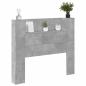 Preview: Kopfteil Beton Grau 120 x 16,5 x 103,5 cm Holzwerkstoff