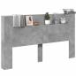 Preview: Kopfteil Beton Grau 180 x 16,5 x 103,5 cm Holzwerkstoff