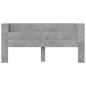 Preview: Kopfteil Beton Grau 200 x 16,5 x 103,5 cm Holzwerkstoff