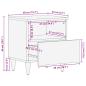 Preview: Nachttisch 2 pcs Braun 40 x 33 x 46 cm Massivholz Mango