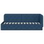 Preview: Eckbettgestell mit Kopfteil Blau 80 x 200 cm Stoff