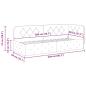 Preview: Eckbettgestell mit Kopfteil Blau 80 x 200 cm Stoff