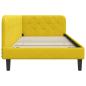 Preview: Eckbettgestell mit Kopfteil Gelb 90 x 190 cm Samt