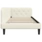 Preview: Eckbettgestell mit Kopfteil Creme 90 x 190 cm Samt