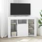 Preview: ARDEBO.de - Eck-LED-TV-Schrank 100x40x68cm Weiß Holzwerkstoff