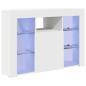 Preview: Eck-LED-TV-Schrank 100x40x68cm Weiß Holzwerkstoff