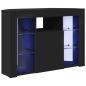Preview: Eck-LED-TV-Schrank Schwarz 105 x 40 x 68 cm Holzwerkstoff