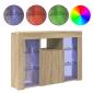 Preview: Eck-LED-TV-Schrank Sonoma-Eiche 105 x 40 x 68 cm Holzwerkstoff