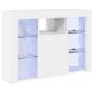 Preview: ARDEBO.de - Eck-LED-TV-Schrank Wandmontiert Hochglanz Weiß 105 x 40 x 68 cm