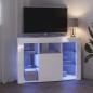 Preview: Eck-LED-TV-Schrank 100x40x68cm Hochglanz Weiß Holzwerkstoff