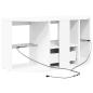 Preview: Eck-LED-TV-Schrank Weiß 100 x 40 x 50 cm Holzwerkstoff