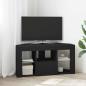 Preview: ARDEBO.de - Eck-LED-TV-Schrank Schwarz 105 x 40 x 68 cm Holzwerkstoff