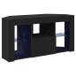 Preview: Eck-LED-TV-Schrank Schwarz 105 x 40 x 68 cm Holzwerkstoff