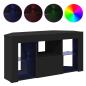 Preview: Eck-LED-TV-Schrank Schwarz 105 x 40 x 68 cm Holzwerkstoff