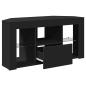 Preview: Eck-LED-TV-Schrank Schwarz 105 x 40 x 68 cm Holzwerkstoff