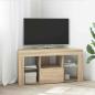 Preview: ARDEBO.de - Eck-LED-TV-Schrank Sonoma-Eiche 105 x 40 x 68 cm Holzwerkstoff