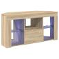 Preview: Eck-LED-TV-Schrank Sonoma-Eiche 105 x 40 x 68 cm Holzwerkstoff