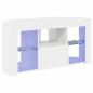 Preview: Eck-LED-TV-Schrank Wandmontiert Hochglanz Weiß 105 x 40 x 68 cm