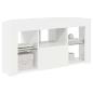 Preview: Eck-LED-TV-Schrank Wandmontiert Hochglanz Weiß 105 x 40 x 68 cm