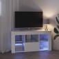 Preview: Eck-LED-TV-Schrank Wandmontiert Hochglanz Weiß 105 x 40 x 68 cm