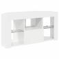 Preview: Eck-LED-TV-Schrank Wandmontiert Hochglanz Weiß 105 x 40 x 68 cm