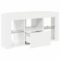 Preview: Eck-LED-TV-Schrank Wandmontiert Hochglanz Weiß 105 x 40 x 68 cm
