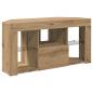 Preview: Eck-LED-TV-Schrank Artisan-Eiche 105 x 40 x 68 cm Holzwerkstoff