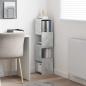 Preview: Eckschrank 25,5x25x102cm Holzwerkstoff Beton Grau