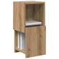 Preview: ARDEBO.de - Eckschrank Weiß 25,5x25x55cm Holzwerkstoff