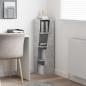Preview: Eckschrank 27,5x27x102cm Holzwerkstoff Betongrau