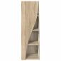 Preview: Eckschrank Weiß 32x32x102cm Holzwerkstoff