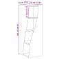 Preview: Eckschrank Weiß 32x32x102cm Holzwerkstoff