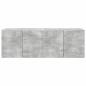 Preview: TV-Wandschrank 2 pcs Beton Grau 59,5 x 31 x 40 cm Holzwerkstoff