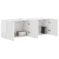 Preview: TV-Wandschrank 2 pcs Hochglanz Weiß 59,5 x 31 x 40 cm