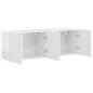 Preview: TV-Wandschrank 2 pcs Hochglanz Weiß 59,5 x 31 x 40 cm