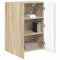 Preview: TV-Wandschrank Sonoma-Eiche 59,5 x 31 x 80 cm Holzwerkstoff