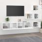 Preview: TV-Wandschrank Weiß Holzwerkstoff