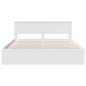 Preview: Bettrahmen mit Kopfteil Weiß 180 x 200 cm Holzwerkstoff