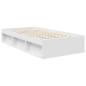 Preview: Bettrahmen mit Kopfteil Weiß 100 x 200 cm Holzwerkstoff