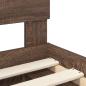 Preview: Bettrahmen Braun Eichen-Optik 75 x 190 cm Holzwerkstoff