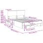 Preview: Bettrahmen Graues Sonoma 140 x 190 cm Holzwerkstoff