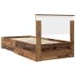 Preview: Bettrahmen mit Kopfteil Altholz 90 x 200 cm Holzwerkstoff