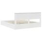 Preview: Aufbewahrungsbett mit Kopfteil Weiß 180 x 200 cm Holzwerkstoff