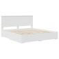 Preview: Bettrahmen mit Kopfteil Weiß 180 x 200 cm Holzwerkstoff