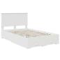 Preview: Bettrahmen mit Kopfteil Weiß 120 x 190 cm Holzwerkstoff