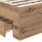 Preview: Bettrahmen mit Kopfteil Artisan-Eiche 90 x 190 cm Holzwerkstoff