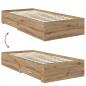 Preview: Bettrahmen mit Kopfteil Artisan-Eiche 90 x 190 cm Holzwerkstoff